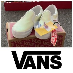 NIB VANS girls Kids Classic Slip-On Glitter Shoe SIZE 12